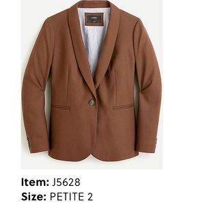 J. Crew Parke Wool Flannel Blazer